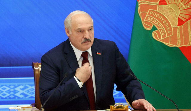 El presidente de Bielorrusia, Alexander Lukashenko, durante una conferencia de prensa en Minsk, el 9 de agosto de 2021 El presidente de Bielorrusia, Alexander Lukashenko, durante una conferencia de prensa en Minsk, el 9 de agosto de 2021