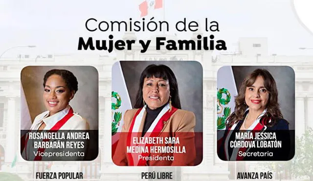 Integrantes de la Comisión de la Mujer y la Familia 2021-2022