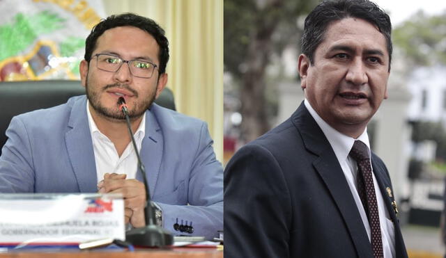 Fernando Orihuela, gobernador regional de Junín, y Vladimir Cerrón