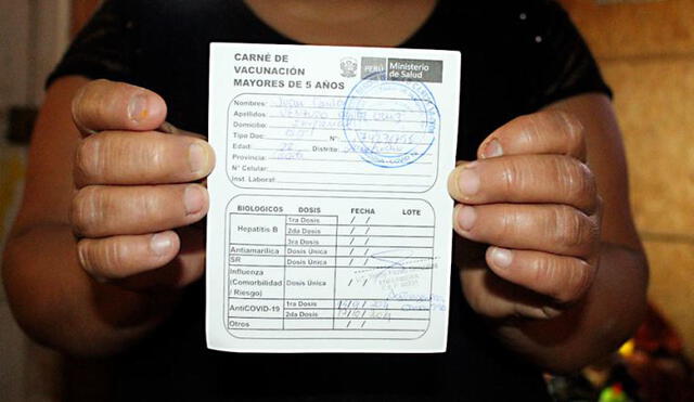 El Gobierno Regional de Apurímac aprobó la obligación de presentar el carnet de vacunación El Gobierno Regional de Apurímac aprobó la obligación de presentar el carnet de vacunación