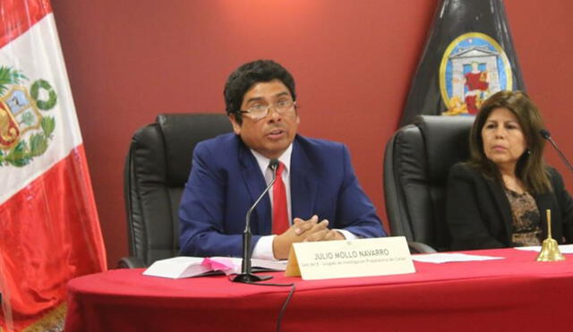 Exjuez Julio Mollo, sindicado de emitir resoluciones favorables a personas vinculadas a Los Cuellos Blancos. Exjuez Julio Mollo, sindicado de emitir resoluciones favorables a personas vinculadas a Los Cuellos Blancos.