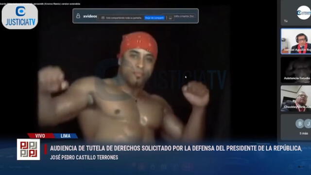 Video de stripper se proyecta durante audiencia de Pedro Castillo