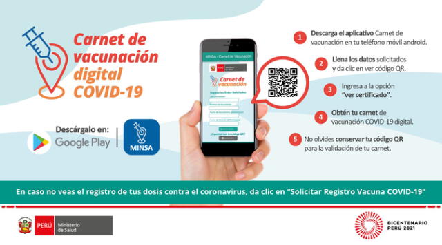 <em>App del Carnet de Vacunación. Foto: Minsa</em> <em>App del Carnet de Vacunación. Foto: Minsa</em>
